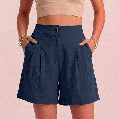 Women's Paperbag Waist Shorts Tailored Side Pockets