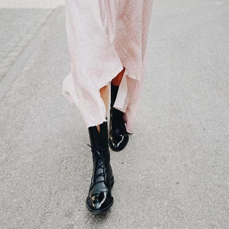 Ella | Women’s Classic Lace-Up Combat Style Boots