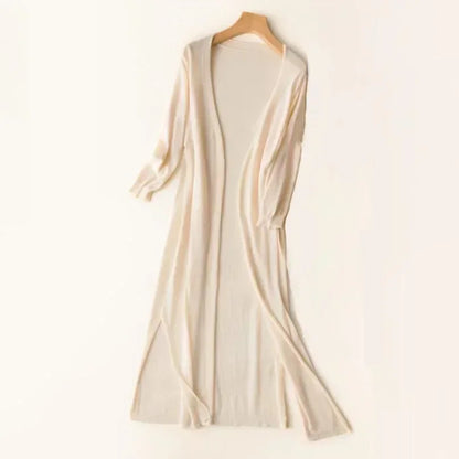 Women's Lightweight Knit Open Front Cardigan 3/4 Sleeve