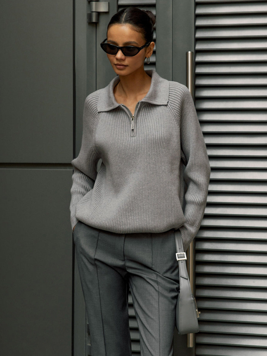 Women's Quarter Zip Sweater