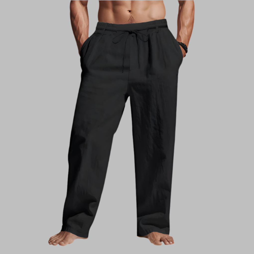 Men's Relaxed Fit Pants Adjustable Drawstring Waistband - Vonnera