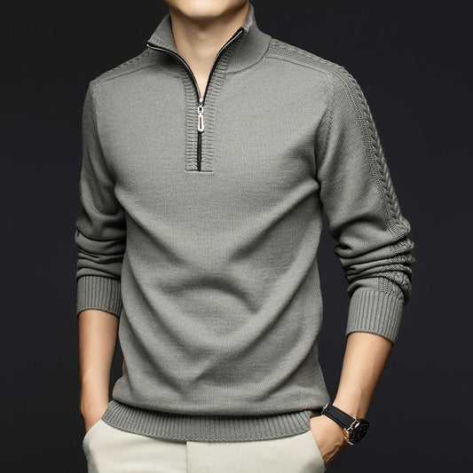 Lester Men's Wool Quarter Zip Sweater - Vonnera