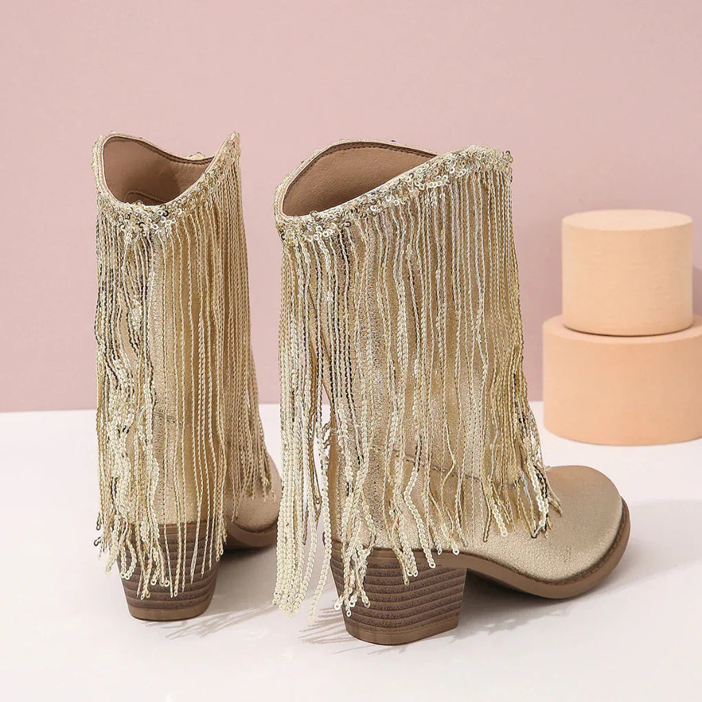 Girls Ankle Boots Tassel Detail