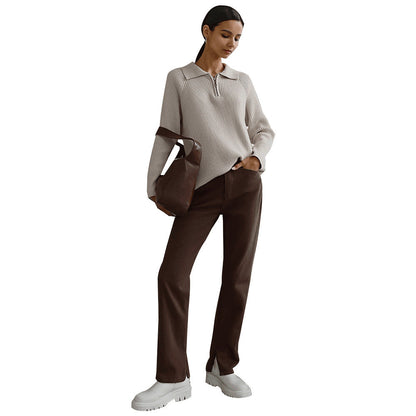 Women's Quarter Zip Sweater