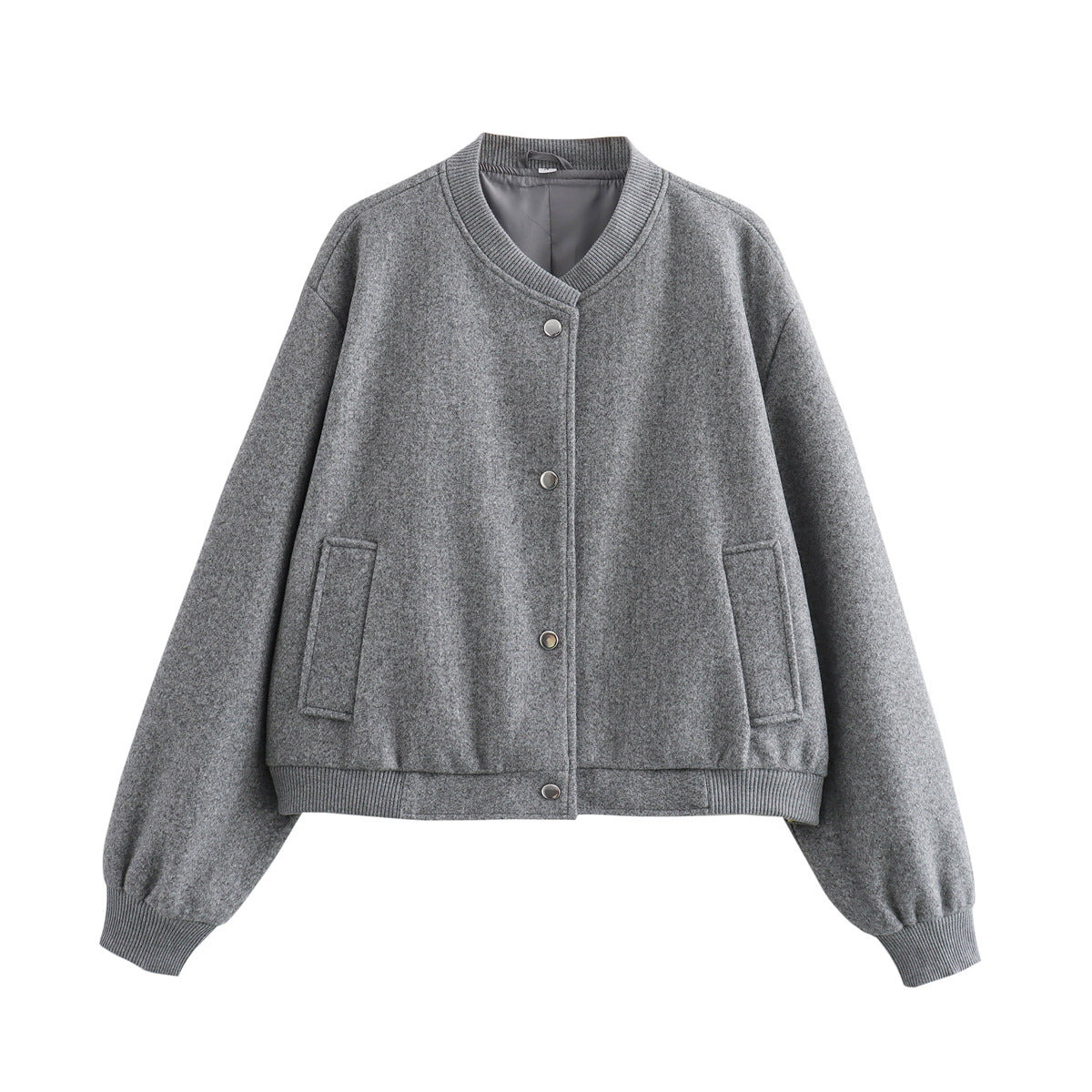 Men's Pilot Jacket Ribbed Stand-Up Collar