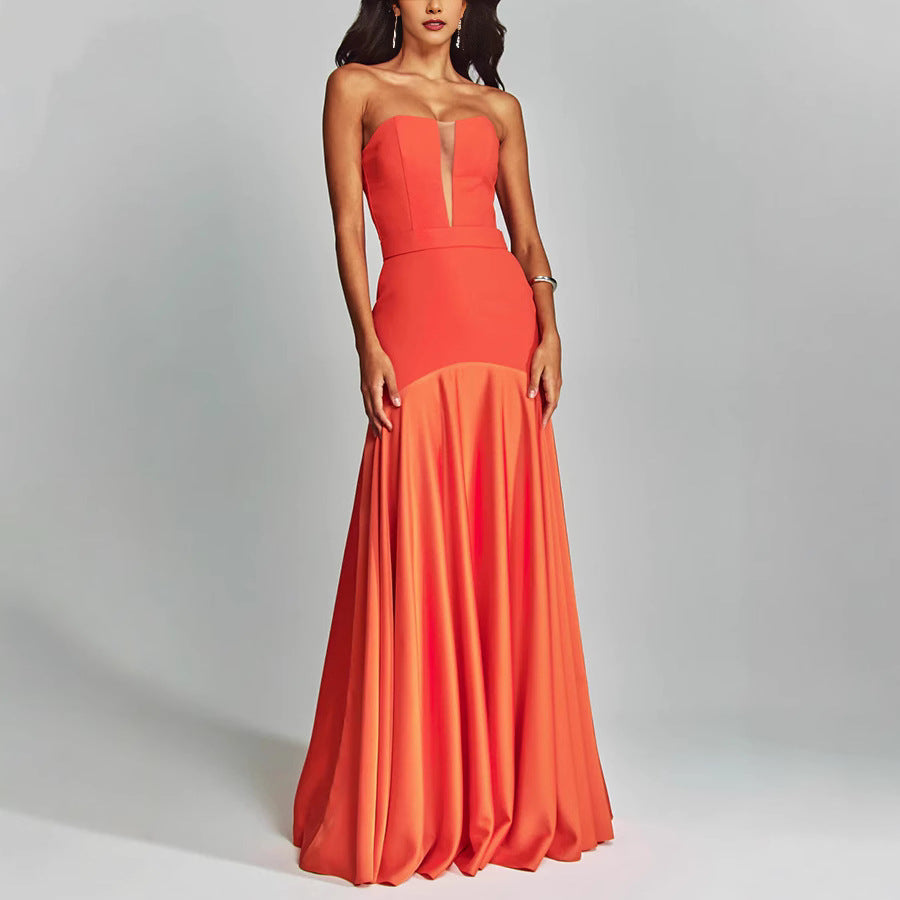 Women's Strapless Evening Gown Slim Fit - Vonnera