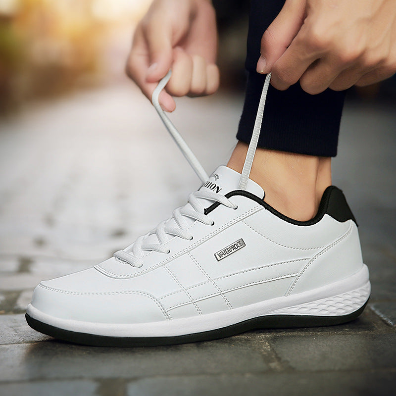 Men's Casual Lace-Up Sneakers Cushioned Rubber Sole Black