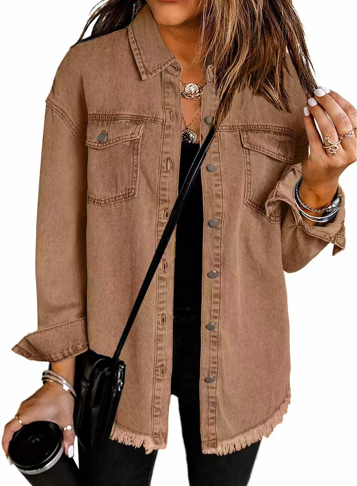 Women's Casual Button Down Jacket