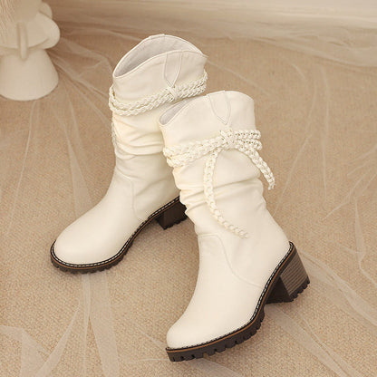Women's Mid Calf Western Boots - Vonnera