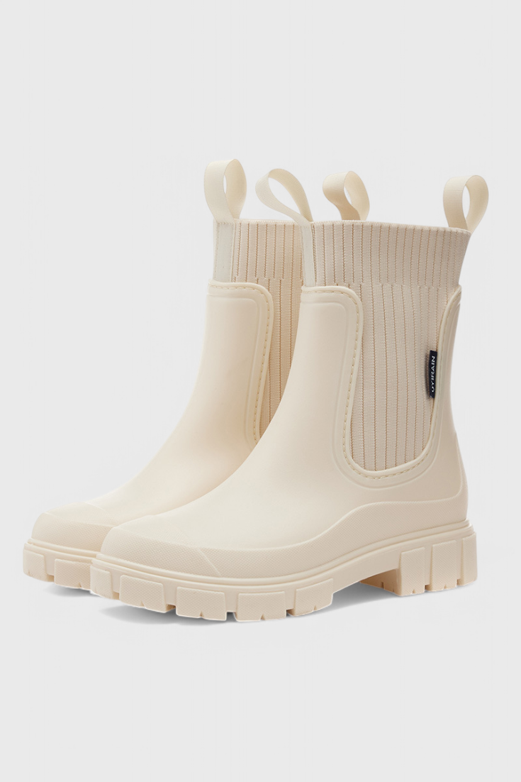 Women's Ankle Boots Elastic Panel Lug Sole Design - Vonnera