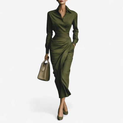 Elegant Women's Wrap Dress - Vonnera