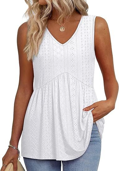 Women's Sleeveless V Neck Floral