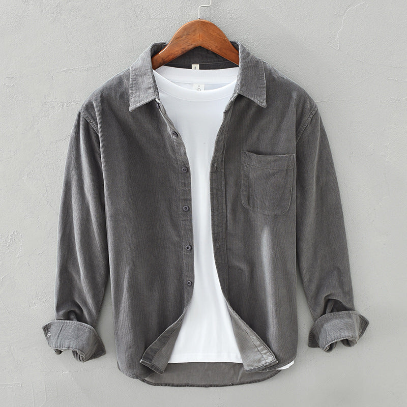 Men's Corduroy Shirt Retro Style - Vonnera