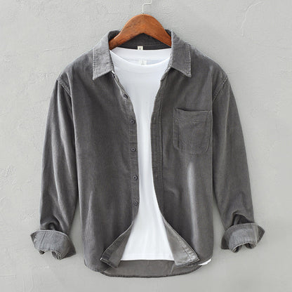 Men's Corduroy Shirt Retro Style - Vonnera