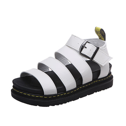 Women's Ankle Strap Sandals Triple Buckle