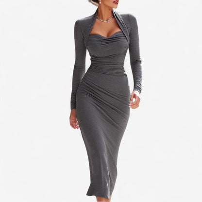 Women's Fitted Long Dress - Vonnera