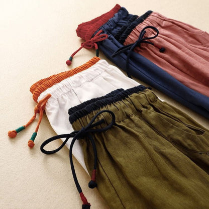 Women's Casual Pants Elastic Waist Drawstring
