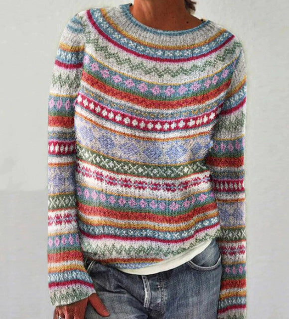 Women's Soft Knit Sweater Pullover Warm Beige