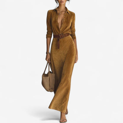 Women's Maxi Dress Minimalist Design - Vonnera
