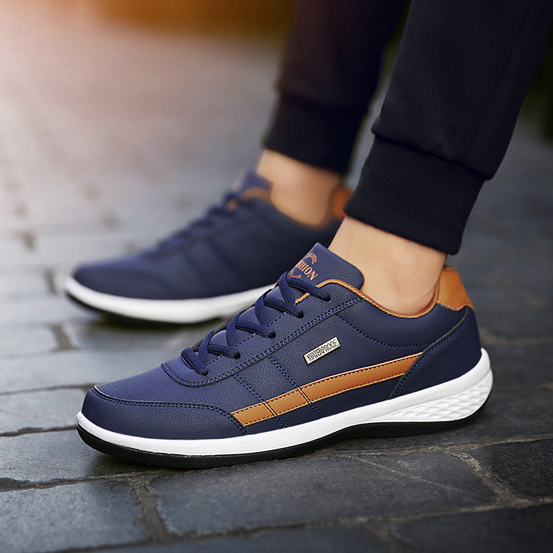 Men's Casual Lace-Up Sneakers Cushioned Rubber Sole Black