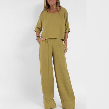 Women's Relaxed Fit Elegant Pants Set