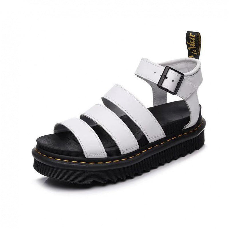 Women's Ankle Strap Sandals Triple Buckle