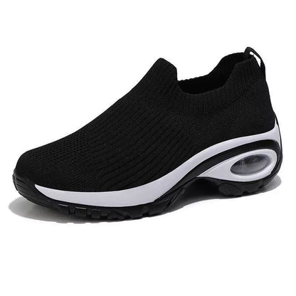 Women's Slip-On Sneakers Breathable Knit Comfortable Air Cushion