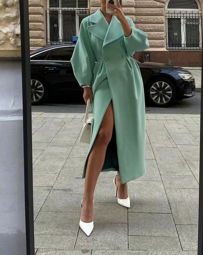 Women's Long Trench Coat Waterproof Elegant Outerwear