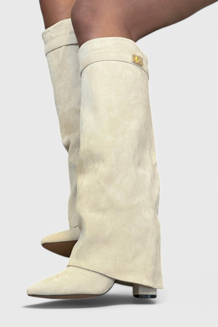 Women's Pointed Knee High Boots - Vonnera