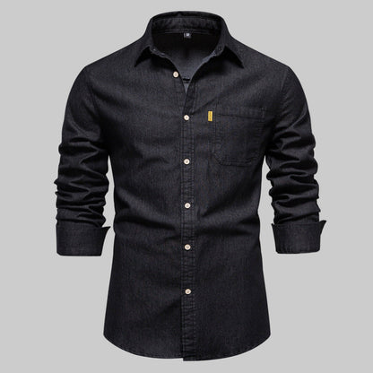 Men's Denim Long Sleeve Shirt - Vonnera