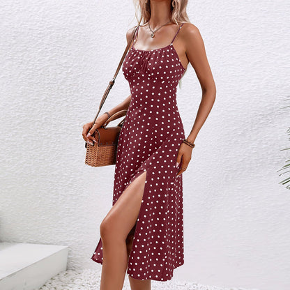 Women's Polkadot Midi Dress