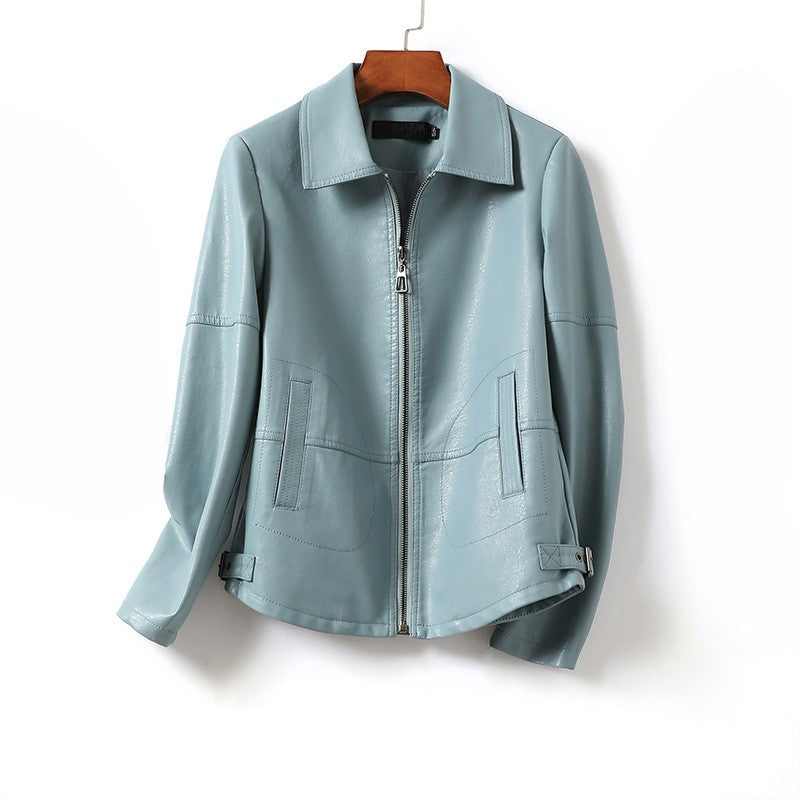 Vespa Mens Sheepskin Leather Biker Jacket - Vonnera