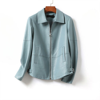 Vespa Mens Sheepskin Leather Biker Jacket - Vonnera