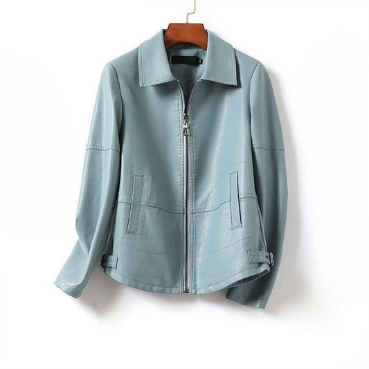 Vespa Mens Sheepskin Leather Biker Jacket - Vonnera