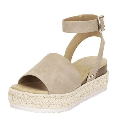 Women's Jute Wedge Sandals Platform Shoes