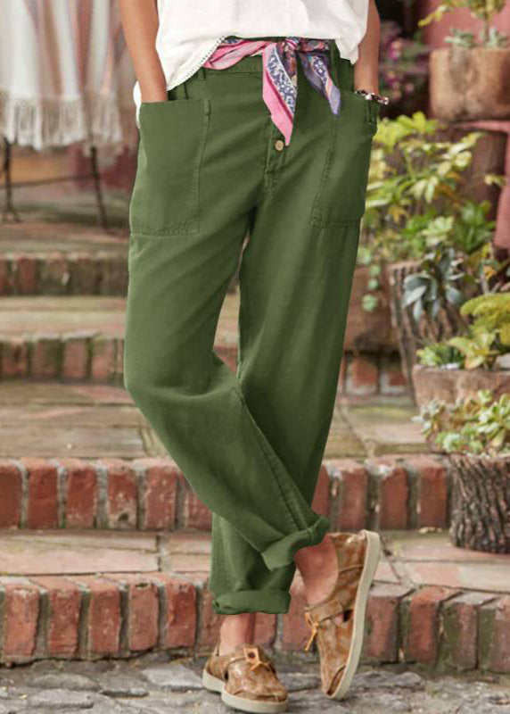 Women's High Waisted Straight Leg Trousers