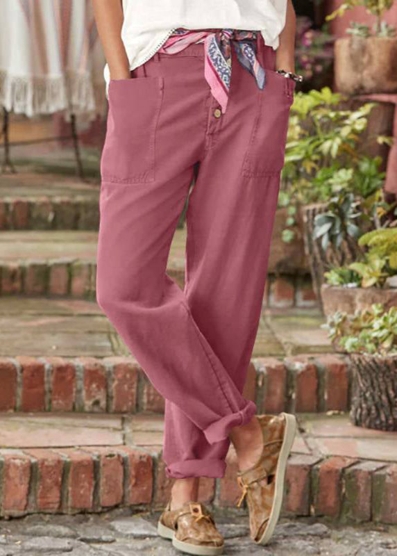 Women's High Waisted Straight Leg Trousers