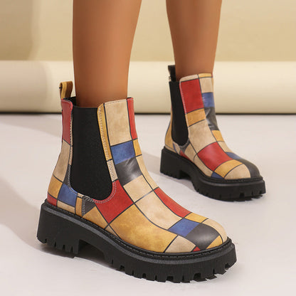 Women's Geometric Chelsea Boots - Vonnera