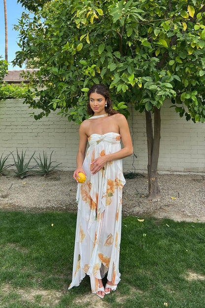 Elegant Women's Halter Maxi Dress - Vonnera