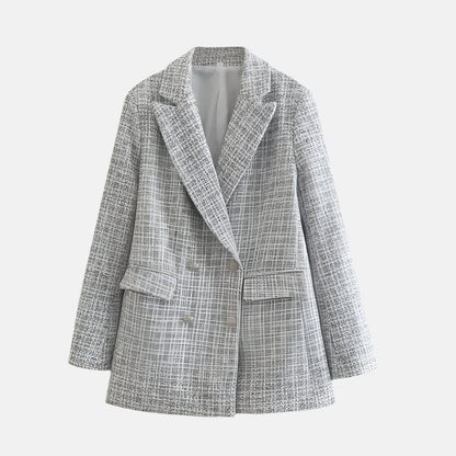 Women's Tweed Blazer Timeless Elegant - Vonnera