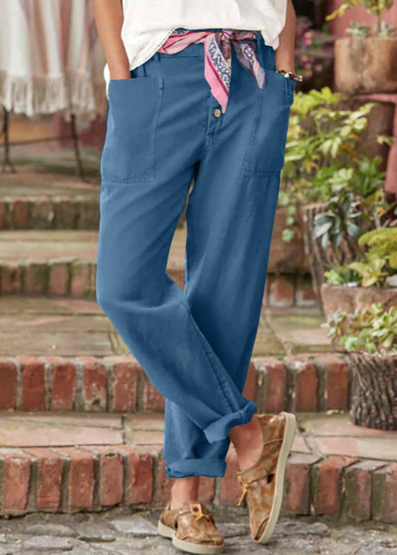 Women's High Waisted Straight Leg Trousers