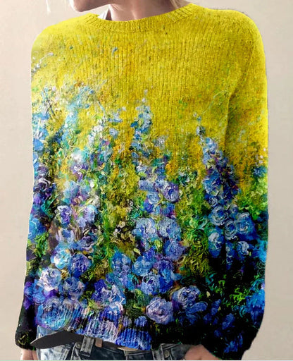 Women's Embroidered Floral Sweater