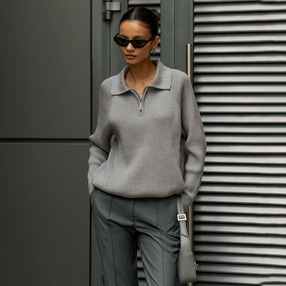 Women's Quarter Zip Sweater