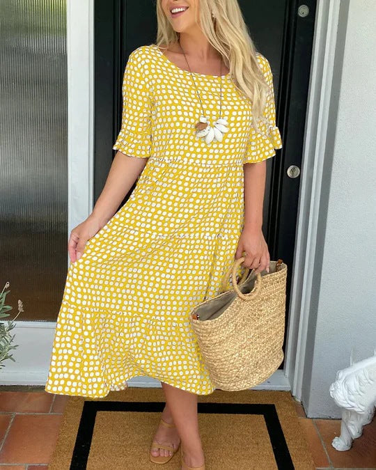 Midi Dot Dress Relaxed Fit
