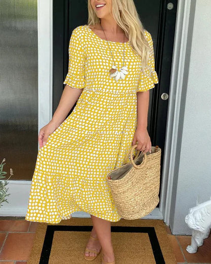 Midi Dot Dress Relaxed Fit