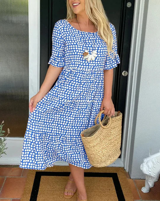 Midi Dot Dress Relaxed Fit