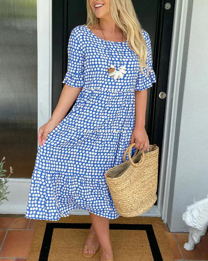 Midi Dot Dress Relaxed Fit