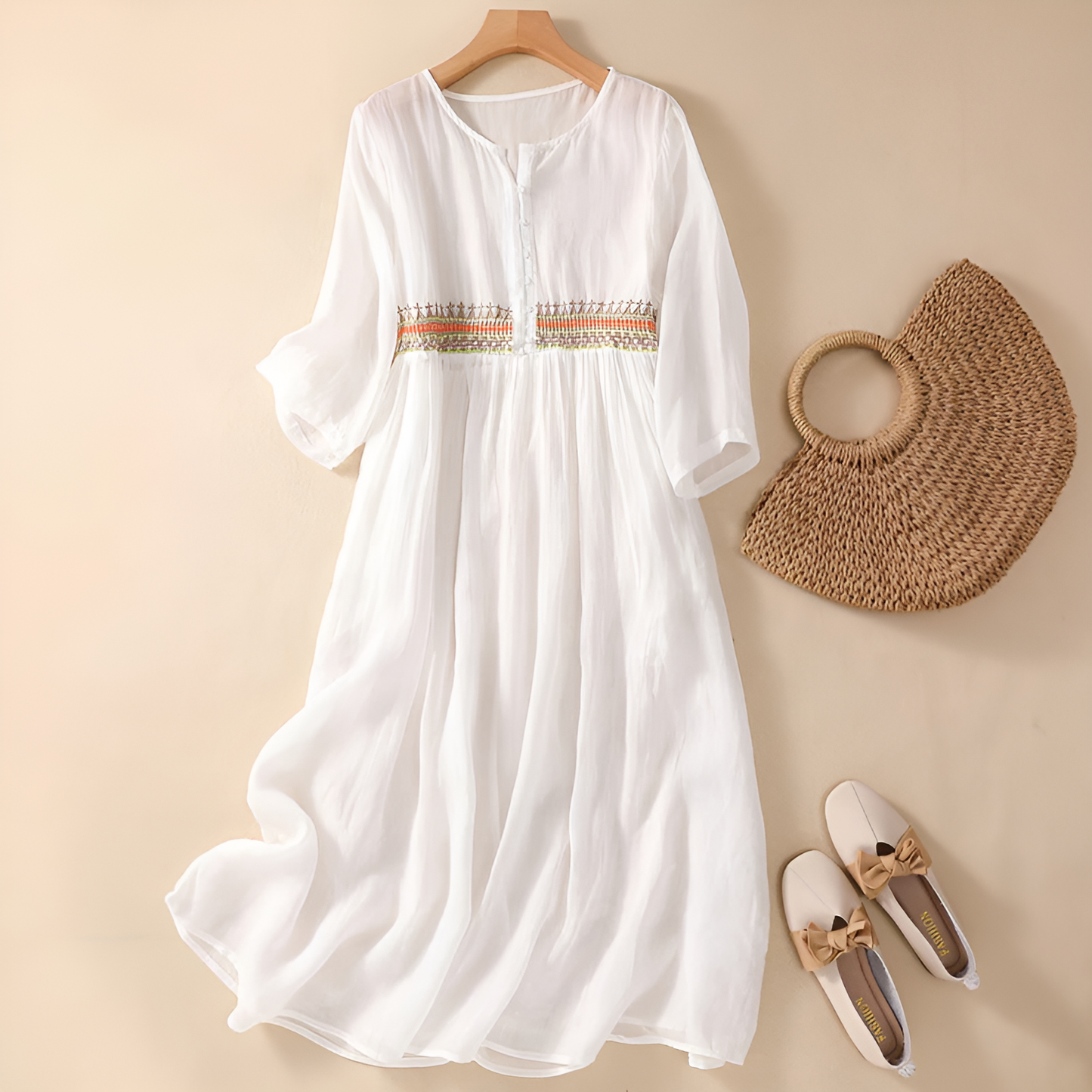 Women's Embroidered Waist Dress