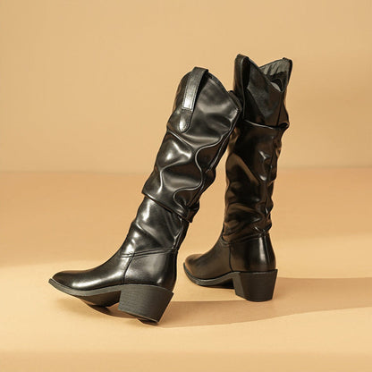 Women's Slouch Boots Block Heel
