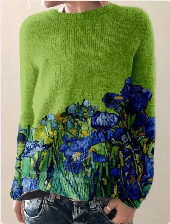 Women's Embroidered Floral Sweater - Vonnera